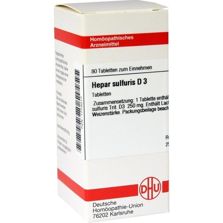 HEPAR SULFURIS D 3 Tabletten 80 St