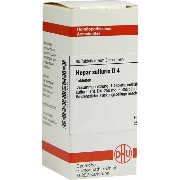 HEPAR SULFURIS D 4 Tabletten 80 St