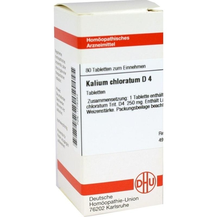 KALIUM CHLORATUM D 4 Tabletten 80 St