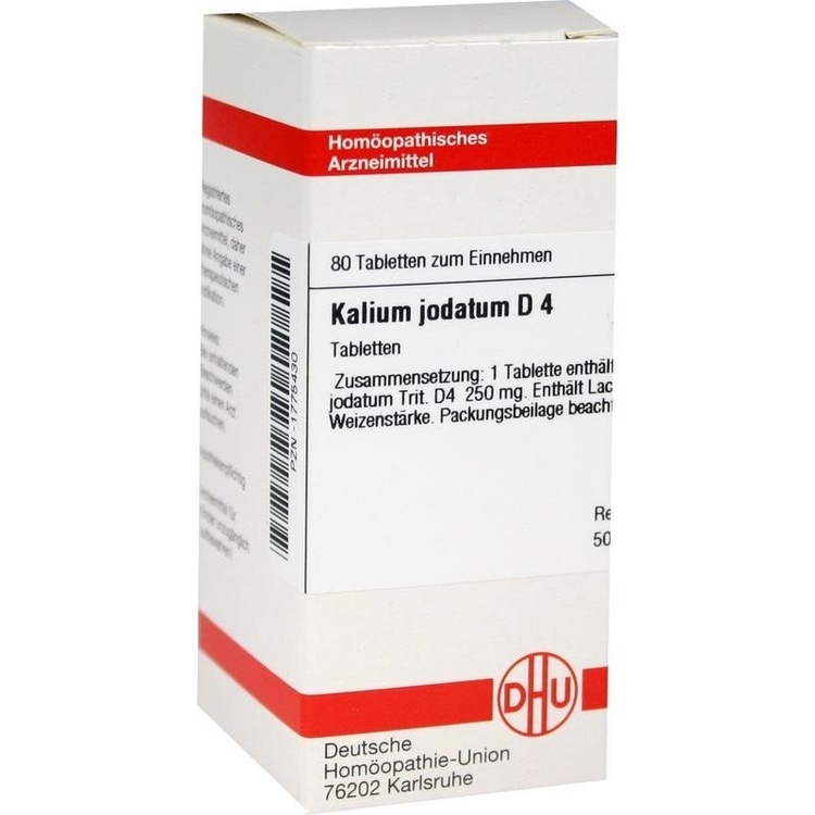 KALIUM JODATUM D 4 Tabletten 80 St