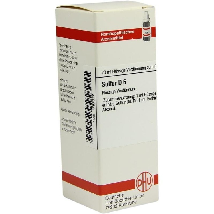 SULFUR D 6 Dilution 20 ml