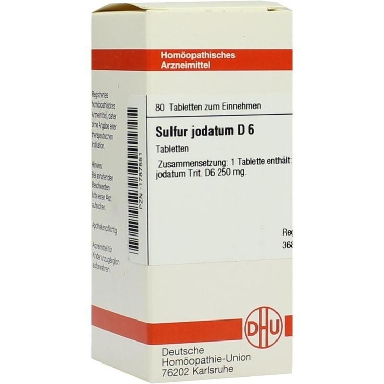 SULFUR JODATUM D 6 Tabletten 80 St