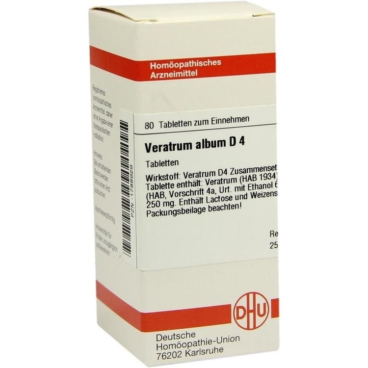 VERATRUM ALBUM D 4 Tabletten 80 St