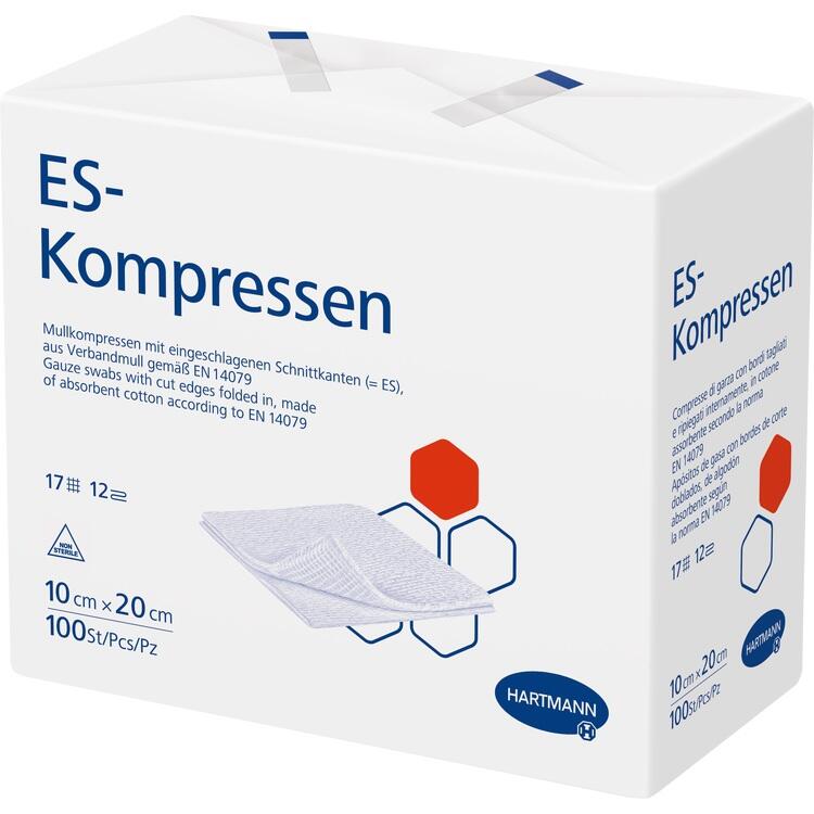 ES-KOMPRESSEN unsteril 10x20 cm 12fach 100 St