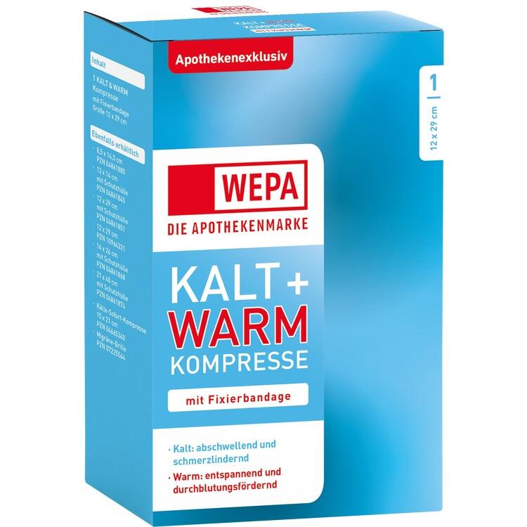 KALT-WARM Kompresse 12x29 cm mit Fixierband 1 St