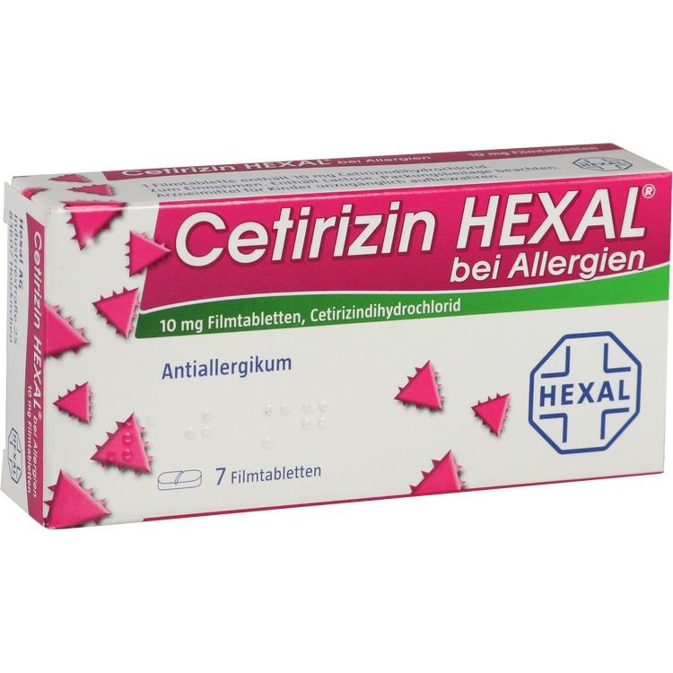 CETIRIZIN HEXAL Filmtabletten bei Allergien 7 St