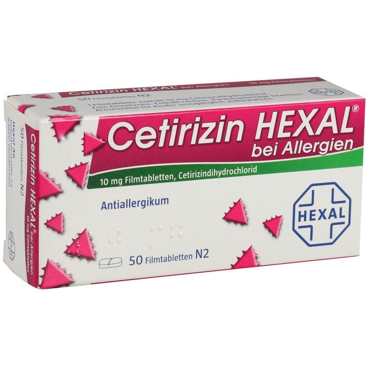 CETIRIZIN HEXAL Filmtabletten bei Allergien 50 St