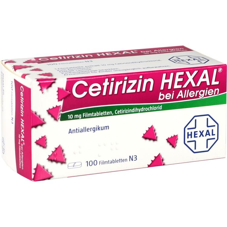 CETIRIZIN HEXAL Filmtabletten bei Allergien 100 St