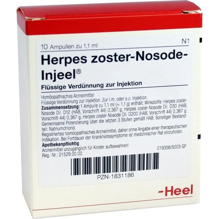 HERPES ZOSTER Nosode Injeel Ampullen 10 St