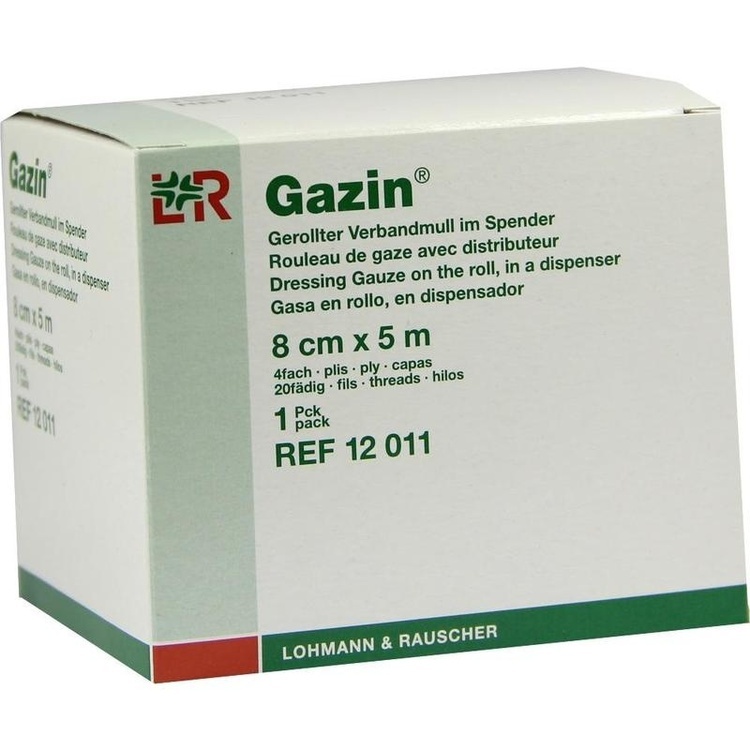 GAZIN Verbandmull 8 cmx5 m 4fach gerollt 1 St