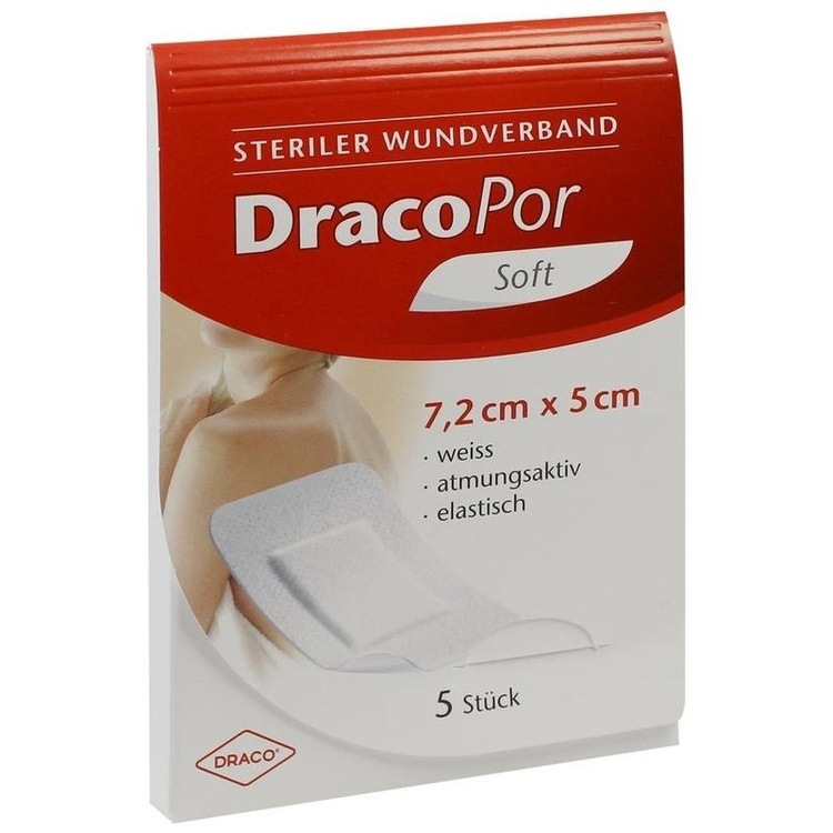 DRACOPOR Wundverband 5x7,2 cm steril 5 St