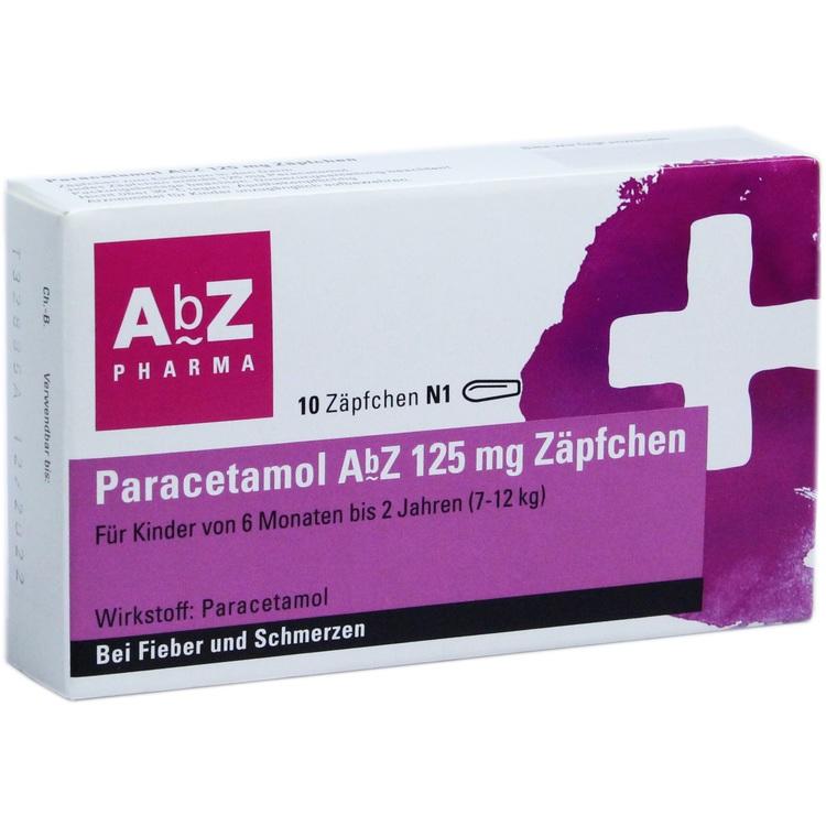 PARACETAMOL AbZ 125 mg Zäpfchen 10 St