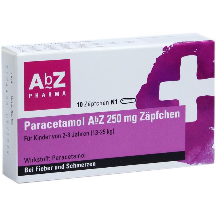 PARACETAMOL AbZ 250 mg Zäpfchen 10 St