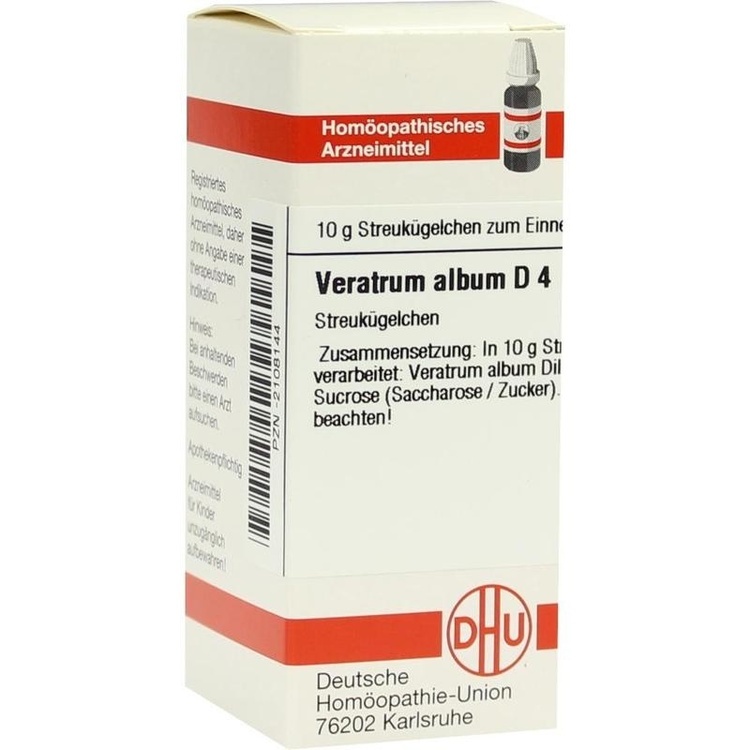 VERATRUM ALBUM D 4 Globuli 10 g