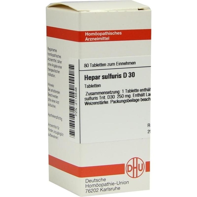 HEPAR SULFURIS D 30 Tabletten 80 St