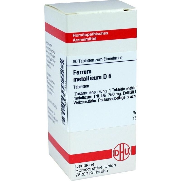 FERRUM METALLICUM D 6 Tabletten 80 St