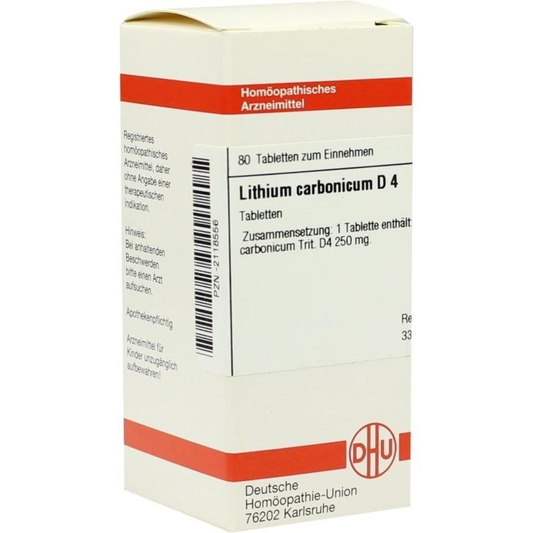 LITHIUM CARBONICUM D 4 Tabletten 80 St