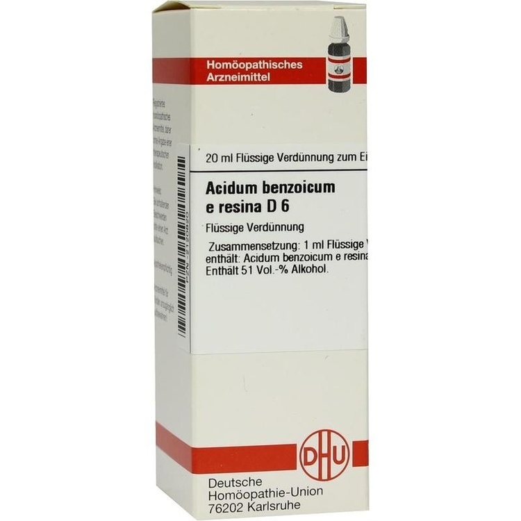 ACIDUM BENZOICUM E Resina D 6 Dilution 20 ml