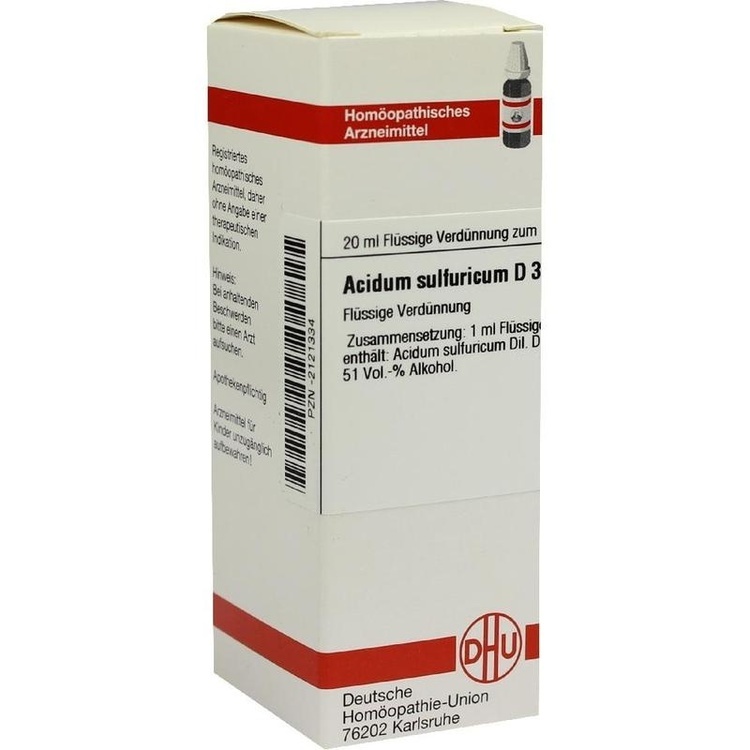 ACIDUM SULFURICUM D 3 Dilution 20 ml