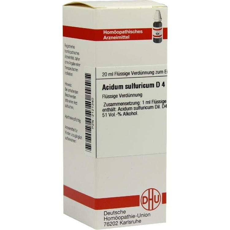 ACIDUM SULFURICUM D 4 Dilution 20 ml