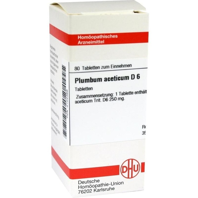 PLUMBUM ACETICUM D 6 Tabletten 80 St