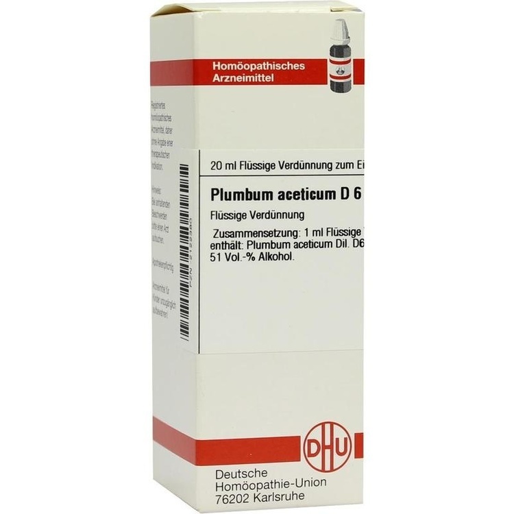 PLUMBUM ACETICUM D 6 Dilution 20 ml