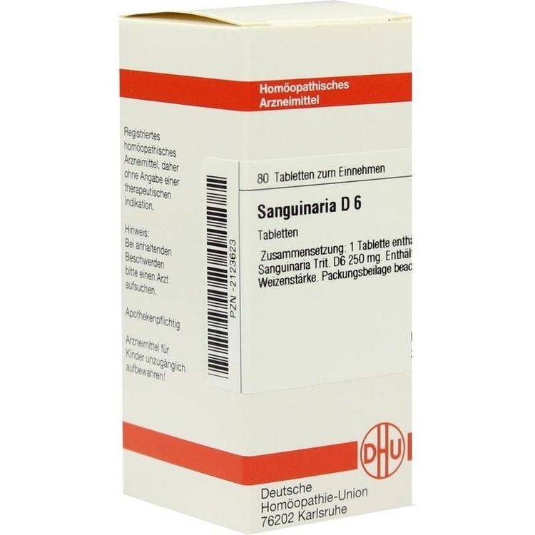 SANGUINARIA D 6 Tabletten 80 St