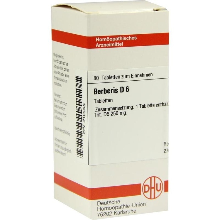 BERBERIS D 6 Tabletten 80 St