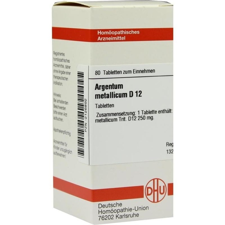 ARGENTUM METALLICUM D 12 Tabletten 80 St