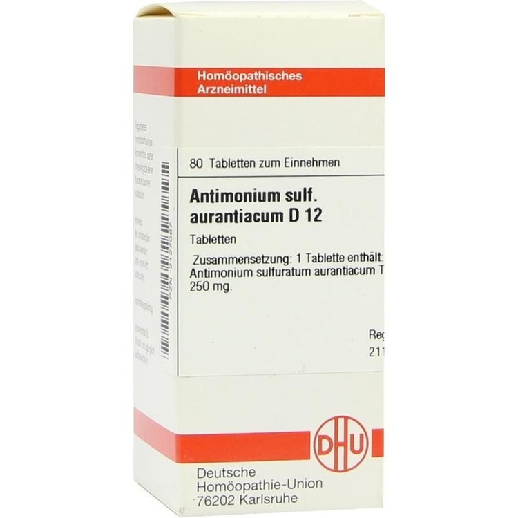 ANTIMONIUM SULFURATUM aurantiacum D 12 Tabletten 80 St