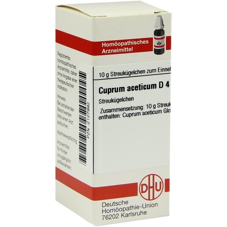 CUPRUM ACETICUM D 4 Globuli 10 g