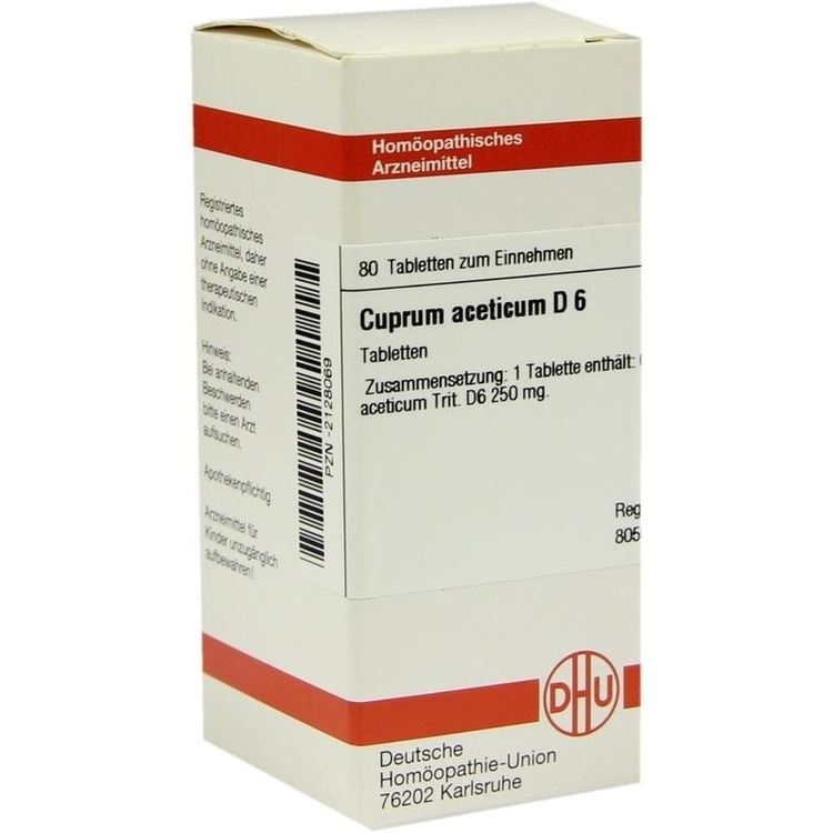 CUPRUM ACETICUM D 6 Tabletten 80 St