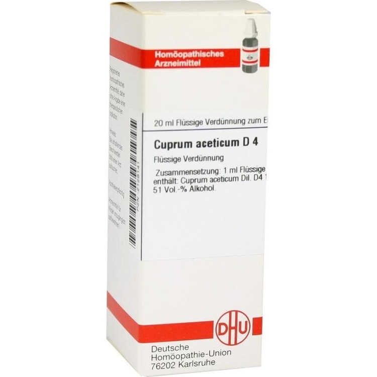 CUPRUM ACETICUM D 4 Dilution 20 ml