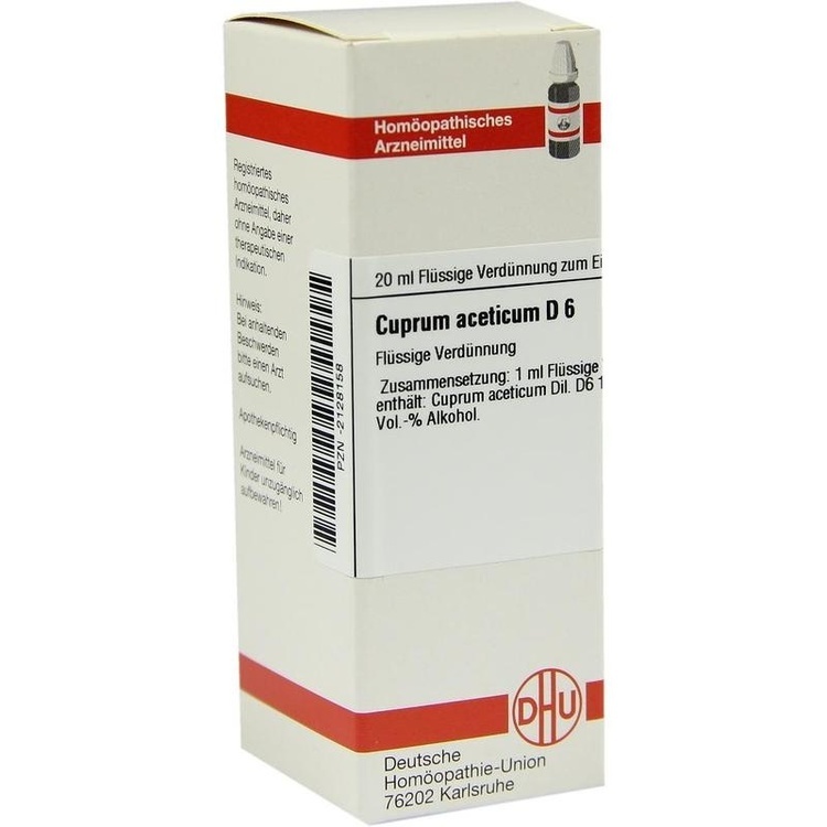 CUPRUM ACETICUM D 6 Dilution 20 ml