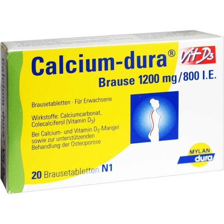 CALCIUM DURA Vit D3 Brause 1200 mg/800 I.E. 20 St