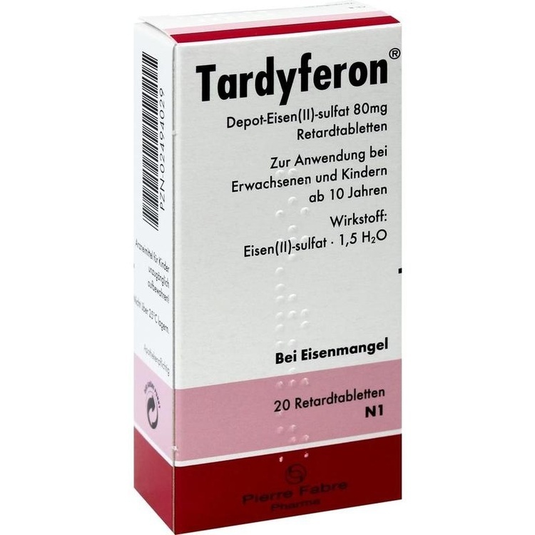 TARDYFERON Depot-Eisen(II)-sulfat 80 mg Retardtab. 20 St