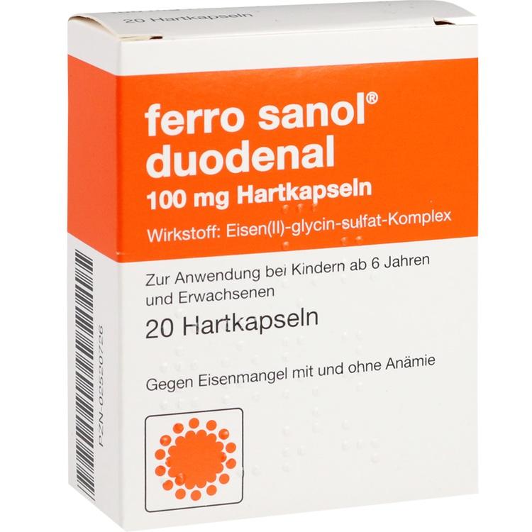 FERRO SANOL duodenal Hartkaps.m.msr.überz.Pell. 20 St