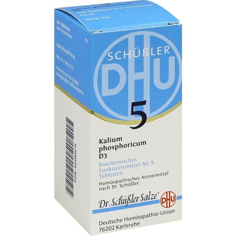 BIOCHEMIE DHU 5 Kalium phosphoricum D 3 Tabletten 200 St