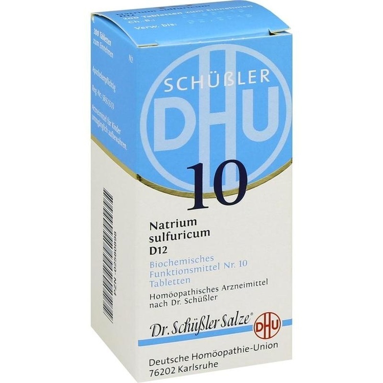 BIOCHEMIE DHU 10 Natrium sulfuricum D 12 Tabletten 200 St