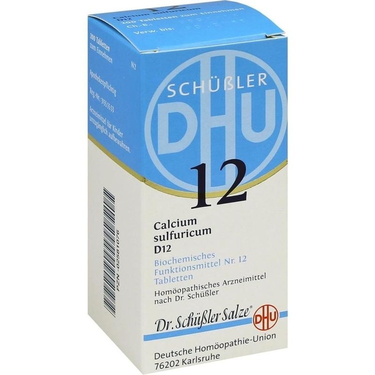 BIOCHEMIE DHU 12 Calcium sulfuricum D 12 Tabletten 200 St