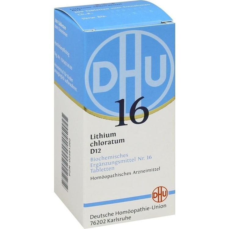 BIOCHEMIE DHU 16 Lithium chloratum D 12 Tabletten 200 St