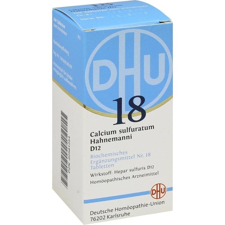 BIOCHEMIE DHU 18 Calcium sulfuratum D 12 Tabletten 200 St
