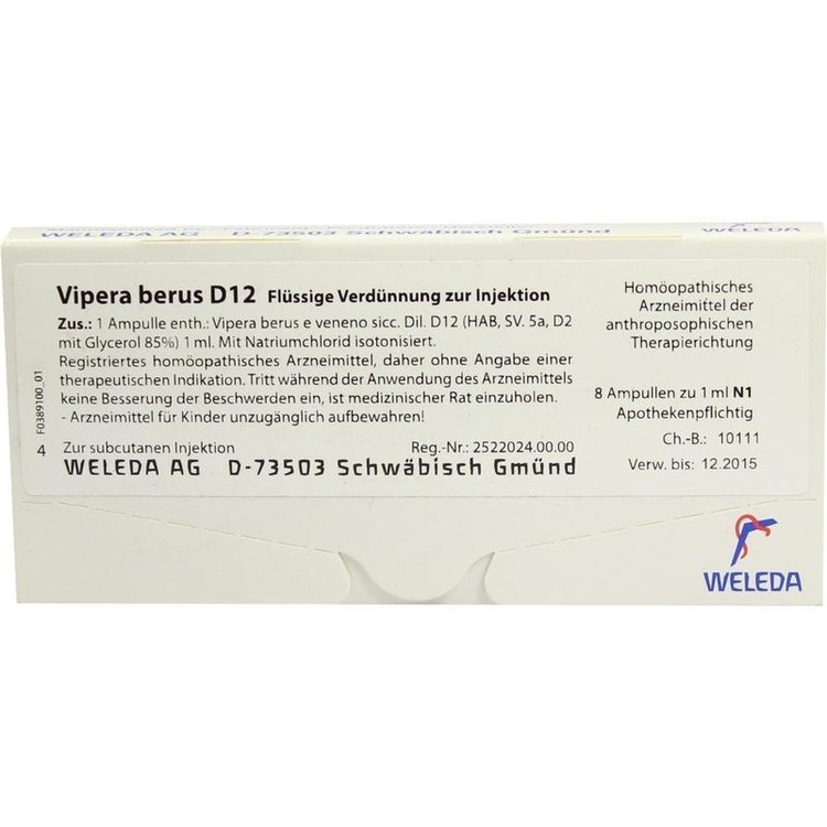 VIPERA BERUS D 12 Ampullen 8X1 ml