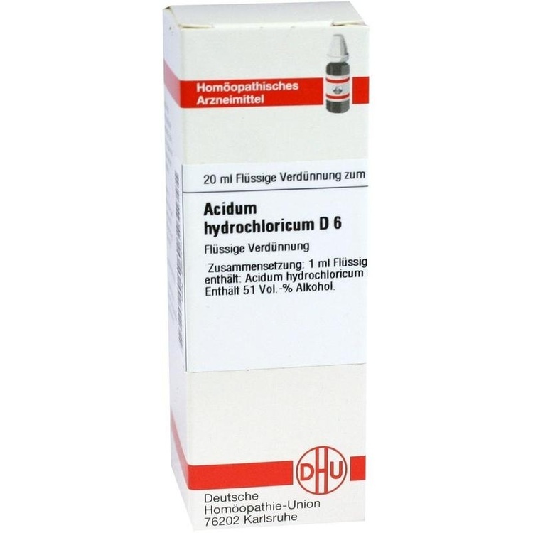 ACIDUM HYDROCHLORICUM D 6 Dilution 20 ml