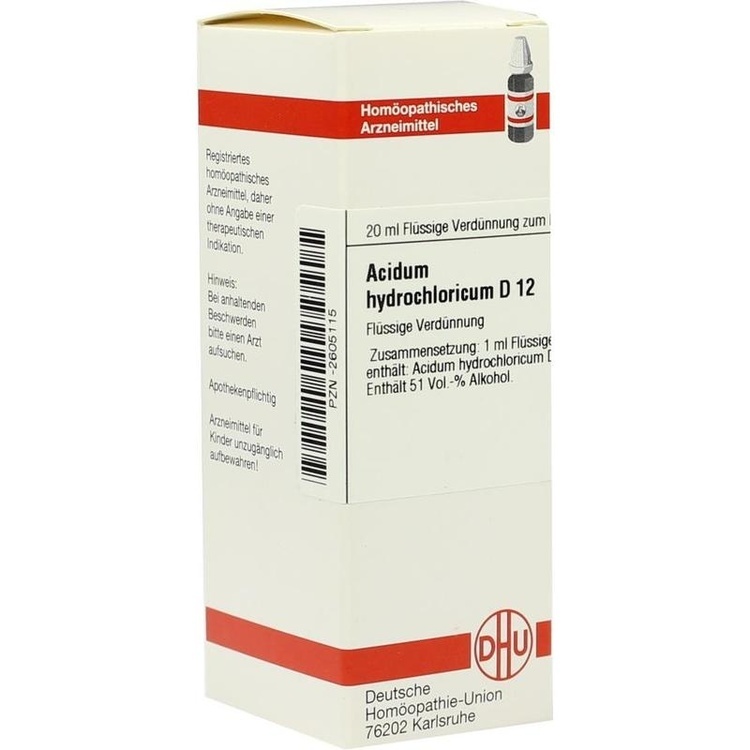 ACIDUM HYDROCHLORICUM D 12 Dilution 20 ml