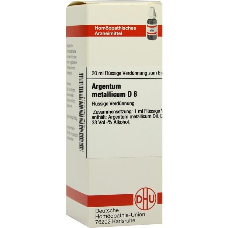 ARGENTUM METALLICUM D 8 Dilution 20 ml