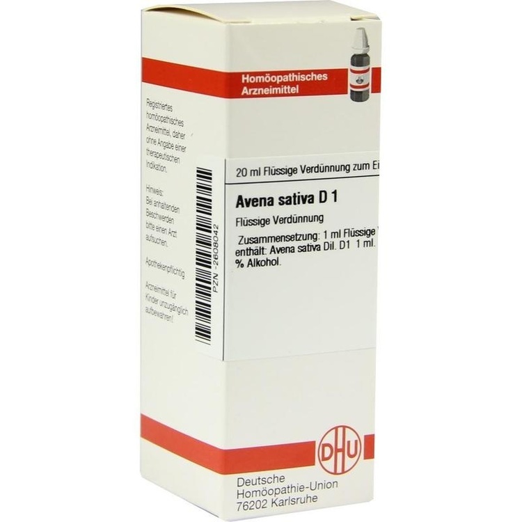 AVENA SATIVA D 1 Dilution 20 ml