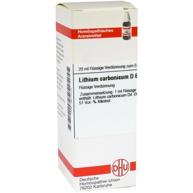 LITHIUM CARBONICUM D 6 Dilution 20 ml