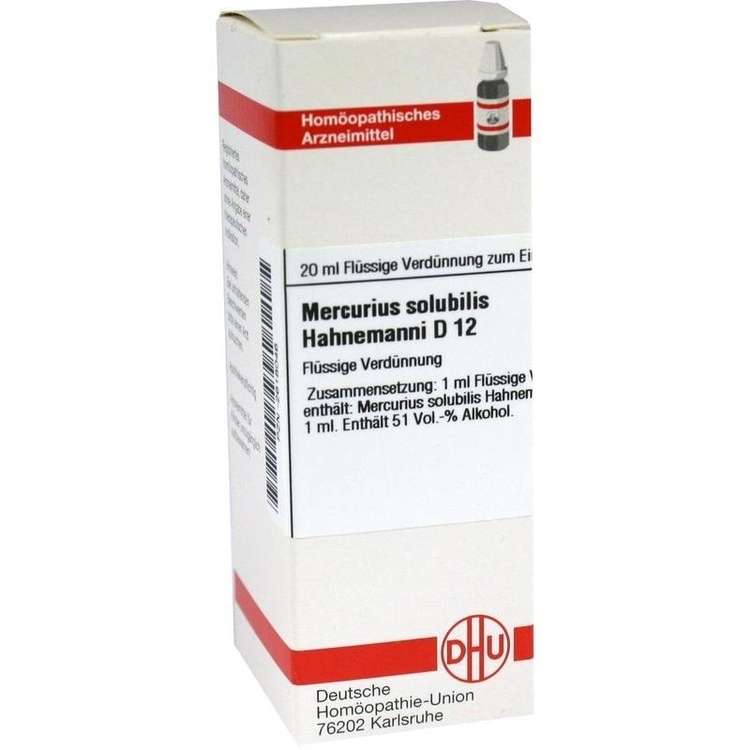 MERCURIUS SOLUBILIS Hahnemanni D 12 Dilution 20 ml