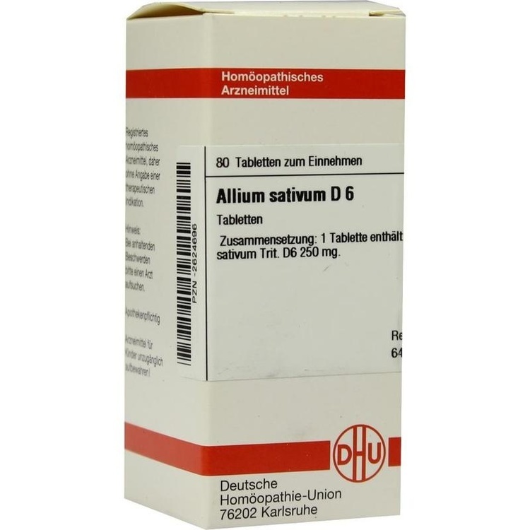 ALLIUM SATIVUM D 6 Tabletten 80 St